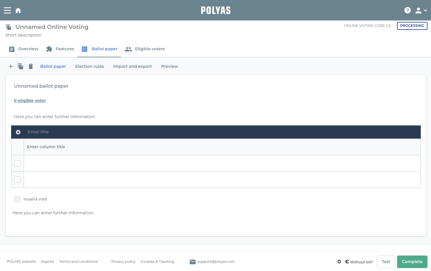 Ballots online voting